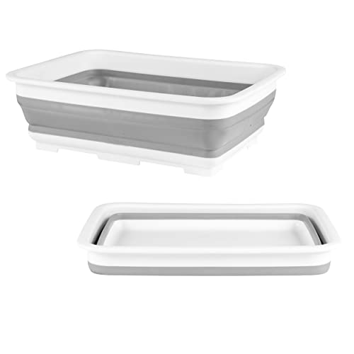 Beldray La030191Gry Vaschetta Rettangolare Pieghevole Per Il Lavaggio Della Cucina, Vassoio Per Ripostiglio Compatto, Roulotte/Campeggio, Easy Store,