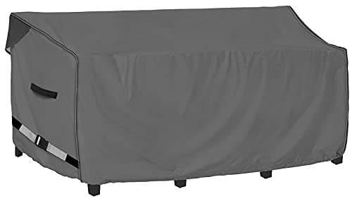 Copridivano A Tre Posti Per Divano Da Balcone, Resistente Copertura Per Divano Da Giardino, Tessuto Oxford 600D Impermeabile, 205 X 86 X 74 Cm.