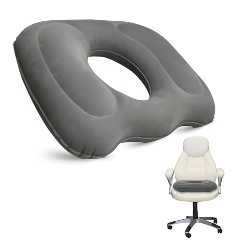 Cozlly Cuscini Seduta Per Emorroidi,Ciambella Antidecubito Cuscino,Cuscino Ortopedico Gonfiabile,Ciambella Ortopedica In Memory Foam E Gel,Per Emorroi