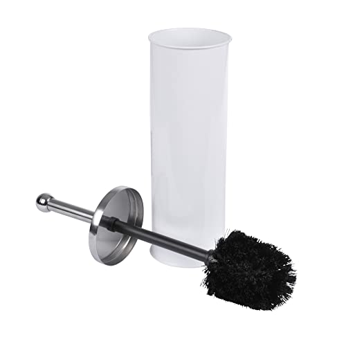 Douceur D'Intérieur - Scopino Per Wc, In Metallo, Dimensioni: 9,5 X 9,5 X 26,5 Cm, Colore: Bianco