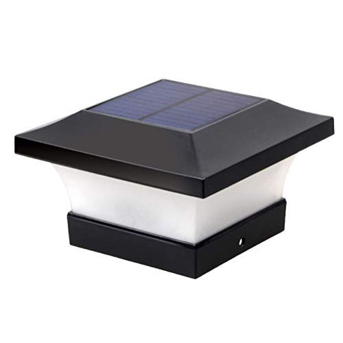Suszian Lampioni Solari Post-Cap, Lampione Solare Post-Pilastro Solare Colonna Luminosa Lampada A Colonna Esterna Impermeabile Lampada Solare A Led Pe