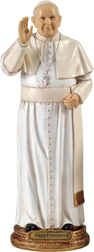 Statua Statuetta Papa Francesco H 30,5 Cm L.11,5 In Resina Pb11822