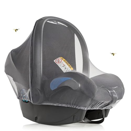 Zamboo - Zanzariera Per Ovetto Universale, Protezione Dagli Insetti Per Seggiolino Auto, A Rete Con Apertura Per Maniglione - Grigio