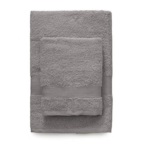 Bassetti Set Asciugamano, Grigio Ombra, 60 X 110+40 X 60 Cm, 2