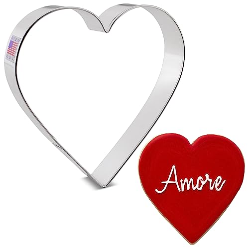 Formina Per Biscotti Stampo A Forma Di Cuore Extra Grande 12,7 Cm, Prodotto Negli Stati Uniti Da Ann Clark