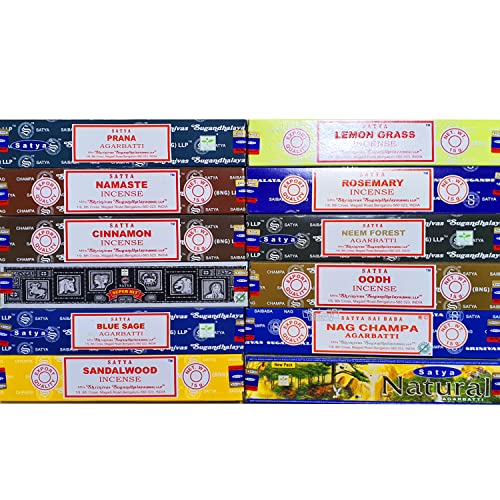 Confezione Di Incensi Satya - Assortitmento Di 12 Fragranze (Pack 5)