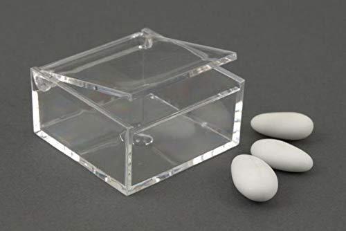 Publilancio Srl 25X Scatola Plexiglass Portaconfetti 6X6X3 Cm Bomboniera