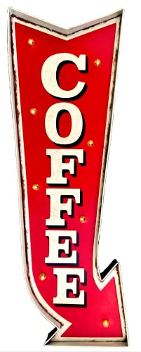 Diilihiiri Decorazione Per Caffè Retrò — Decor Per La Cucina E Ristorante | Insegna Luminosa A Led Per Bar | Accessori Per La Cucina | Cartello Cafè V