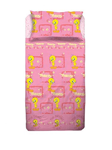 Warner Bros Completo Letto 1 Piazza Tweety, Rosa, Giallo
