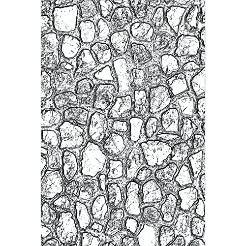 Sizzix Cartella Per Goffratura 3D Texture Fades Mini Cobblestone Di Tim Holtz, 665461, Plastica Pp, Multicolor, Taglia Unica