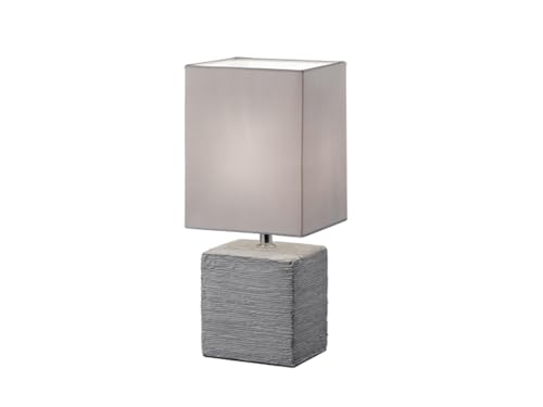 Reality Leuchten Reality R50131087 Ping Lampada Tavolo, 1Xe14, 40 W, Quadrato, Titanio, 13X11X29 Cm E14