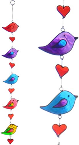 Colourful Bird Stained Glass Sun Catcher Mobile - Beautiful Window Hanging - Home Decoration By Suncatchers