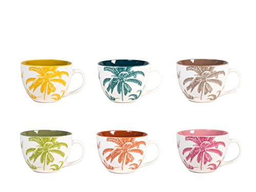H&H Set 6 Tazze Colazione Indian Summer Assortite Cc 485