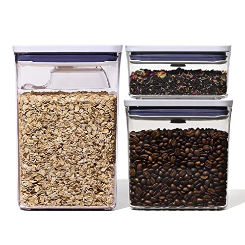 Oxo Good Grips Set Di 3 Contenitori Rettangolari Con Misurino