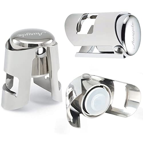 Ausyde Champagne Tappo Vino In Acciaio Inox Tappo Di Bottiglia Vuoto Super Seal Scintillante Saver 3 Confezione