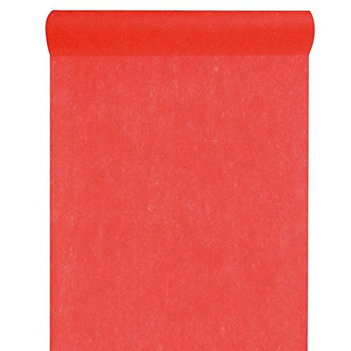Artificielles - Runner Da Tavola Rosso Tinta Unita In Tessuto Non Tessuto, 30 Cm X 10 M - Scegli Il Tuo Colore: Runner Da Tavolo Rosso