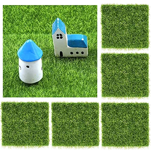 Buentya 5 Pz Erba Artificiale Erba In Miniatura Erba Artificiale In Plastica Prato In Miniatura Sintetica Dall'Aspetto Realistico Finto Per Mini Ornam