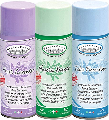 Hygienfresh Talco Muschio Fresh Lavender - Spray Deodorante Igienizzante Professionale Tessuti Ambiente Auto Cassetti Scarpe Armadio Profumo Hotel Pal