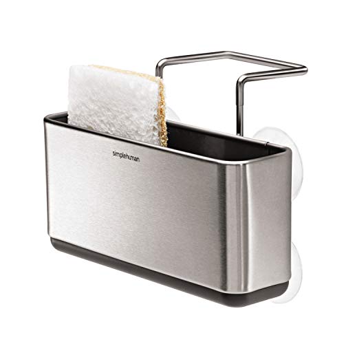 Simplehuman Kt1134 Contenitore Sottile Per Lavandino, Acciaio Inox Spazzolato