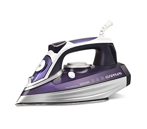 G3 Ferrari G4001800, Maxi-Temp 2800, Ferro Da Stiro A Vapore 2800W, Piastra Inox, Capacità 300Cc Vapore 25 G/Min, Funzione Self-Clean E Spray, Viola