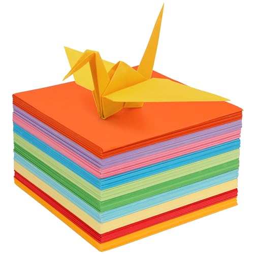Belle Vous 1100 Fogli Origami Set Carta Per Origami A Due Lati - Carta Origami 15X15 Cm - 10 Colori Vivaci - Carta Da Origami Facili Da Piegare - Orig