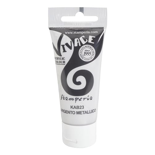 Stamperia Vivace 60 Ml-Argento Metallico, Multicolore, 5.5Cmx13.5Cm