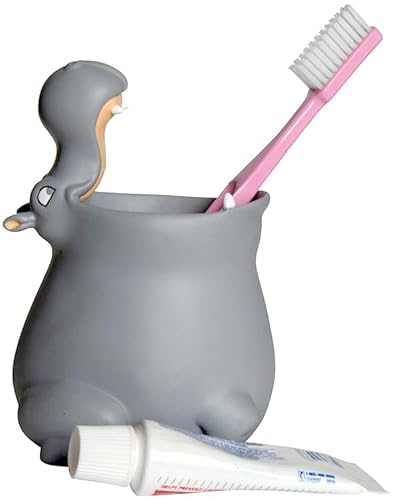 Winkee - Portaspazzolino A Forma Di Ippopotamo| Divertente Portaspazzolino Per Bambini E Neonati | 10 X 10 X 13,5 Cm