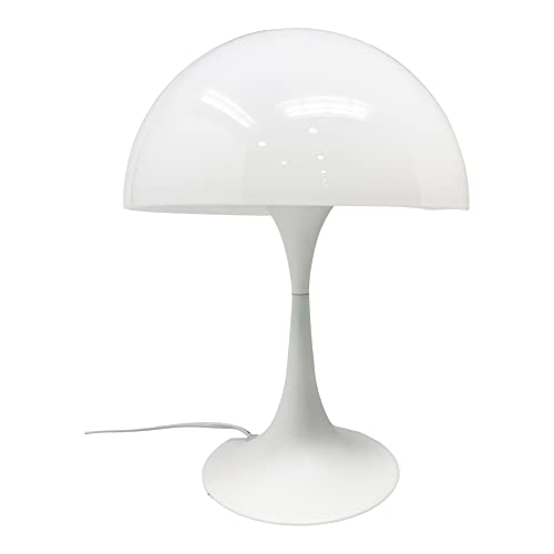 Vetrineinrete® Lume Moderno Bianco Abat Jour Attacco E27 Lampada Da Tavolo Scrivania Lumetto