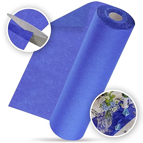 100%Mosel Runner Da Tavola In Pile, In Blu Cobalto (30 Cm X 25 M), Runner Decorativo Da Tavola, Elegante Decorazione Da Tavola Per Compleanni & Matrim