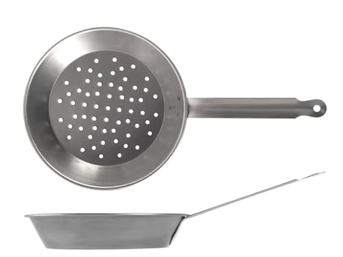Home 4634627 Padella Castagne Pesante, Manico Antiscivolo, Ferro, 27 Cm