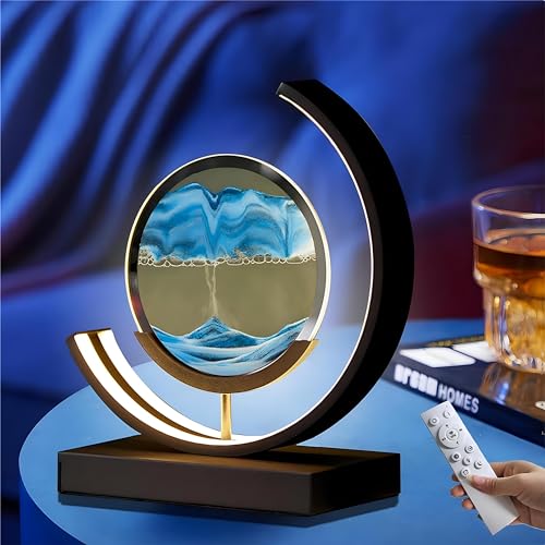 Pittura Di Sabbia Che Scorre, Immagine Di Sabbia Dinamica Con Luce Notturna A Led, Clessidra 3D, Sabbia Movimento, Sabbia In Movimento 3D Per Decorazi