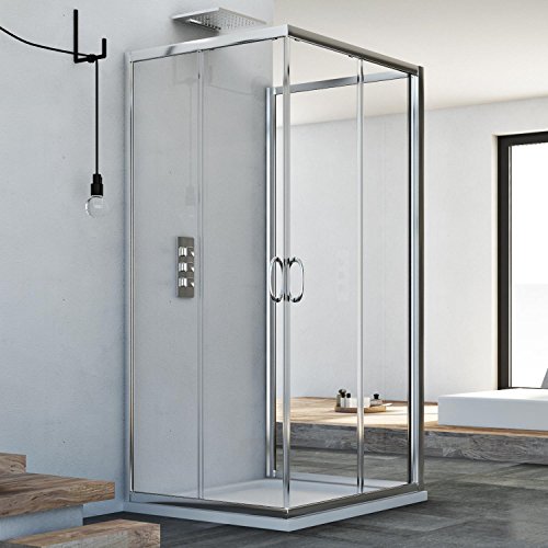 Box Doccia 3 Lati 70X120X70 Cm H185 Trasparente Mod. Junior Trio