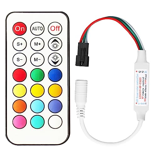 Tesfish 5V-24V Rf Regolatore A Distanza 366 Tipi Di Modifiche Rgb Led Controller Per Ws2811 Ws2812 Ws2812B Luce A Strisce Del Led