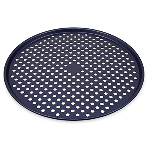 Zyliss E980204 Teglia Per Pizza Antiaderente, 36Cm, Acciaio Al Carbonio, Blu Scuro, Teglia Da Forno Per Pizza, Lavabili In Lavastoviglie