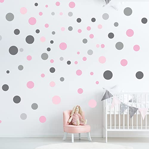 Adesivo Murale 100 Punti Per La Camera Dei Bambini - Set Di Adesivi Murali - Colori Pastello, Punti Da Incollare Adesivo Da Parete Decorazione Murale,