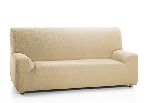Martina Home Tunez, Copridivano Elastico, Tela (50% Poliestere, 45% Cotone, 5% Elastan), Beige, 4 Posti (240-270 Cm Larghezza)