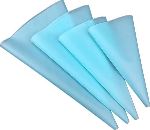 Chikan Set Di Sac À Poche Da Pasticcere Professionali, 4 Taglie Sac A Poche In Silicone Flessibile Riutilizzabili, Decorazione Torte Fai Da Te, Pastic
