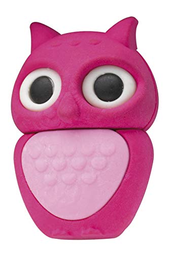 Westcott E-66066 - Gomma 3D A Forma Di Gufo, 2 X 3 X 4 Cm, Colore: Rosa