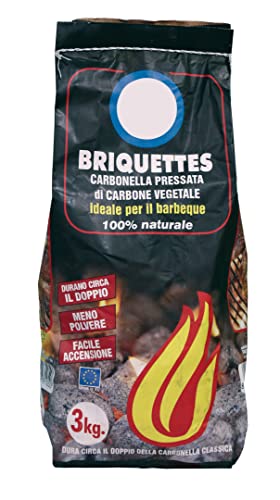 El Gaucho Carbone Carbonella Briquette Caminetti Barbecue Grill Kg. 3
