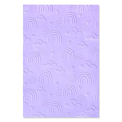 Sizzix Multi-Level Textured Impressions Embossing Folder Rainbow Sky Di Jennifer Ogborn, 665739, Multicolor, One Size