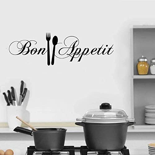 Bon Appetit Kitchen Wall Sticker 58X18Cm, Bon Appetit Cucina Wall Sticker, Wuderland Bon Appetit Cucina Wall Sticker Art, Art Decalcomania Di Citazion