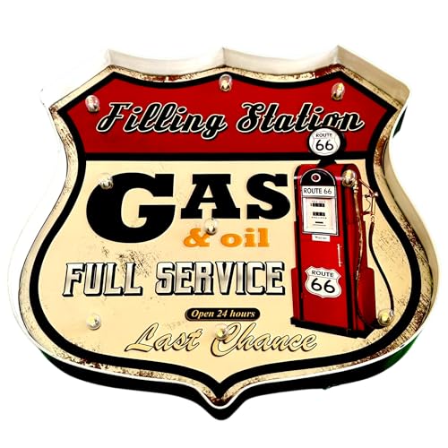 Cartello Luminoso Retrò Decorazione Per La Casa Vintage Insegna In Metallo Con Luci A Led Accessori Artigianali Stile Anni '50