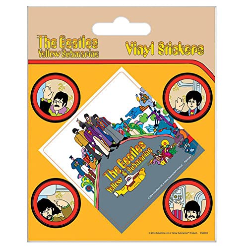 Pyramid International - Adesivi In Vinile, Motivo: The Beatles (Sottomarino Giallo), Multicolore, 10 X 12,5 X 1,3 Cm