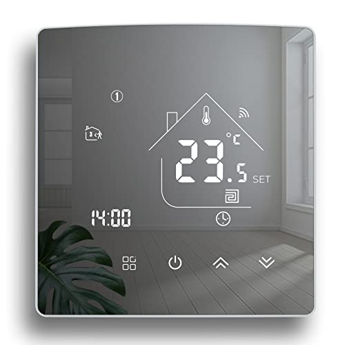 Beok Wifi Termostato Intelligente Termostato Ambientale Da Parete Termostato Per Riscaldamento Dell'Acqua Programmabile Settimanale Compatibile Con Al