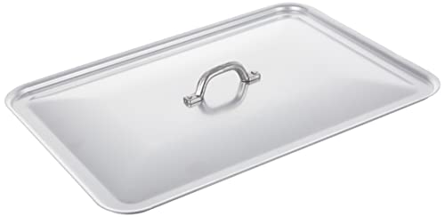 Pentole Agnelli Coperchio Rettangolare Per Rostiera, Alluminio, Argento, 40 X 29 Cm