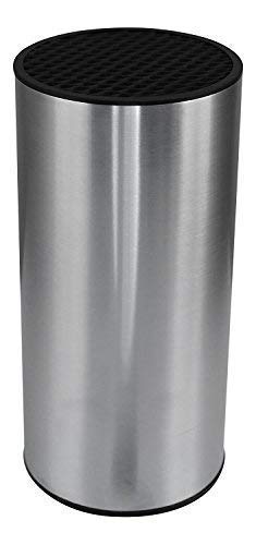 Coninx Steelio Ceppo Coltelli Acciaio Inox - Ceppo Coltelli Universale - Porta Coltelli Cucina - Ceppo Coltelli Vuoto E Cilindrico - Recupera Spazio N
