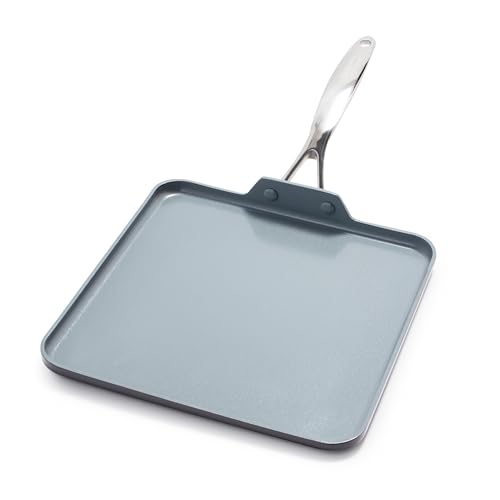 Greenpan Valencia Pro Padella Quadrata In Ceramica Dura Anodizzata Antiaderente Da 28 Cm, Senza Pfas, Induzione, Lavabile In Lavastoviglie, Resistente