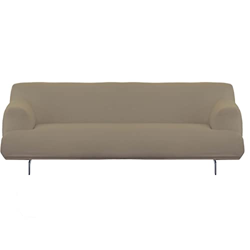 Gemitex Copridivano Flexy 4 Posti Tortora Made In Italy By Universale Bielastico Con Bastoncini Tenditessuto