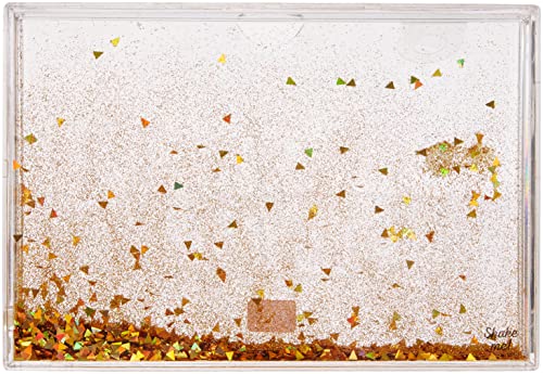 Legami - Portafoto Con Glitter, 16X11 Cm, In Pc E Liquido, Variante Yellow Glitter, Portafoto Da Tavolo, Una Fotografia Sostituibile Inclusa
