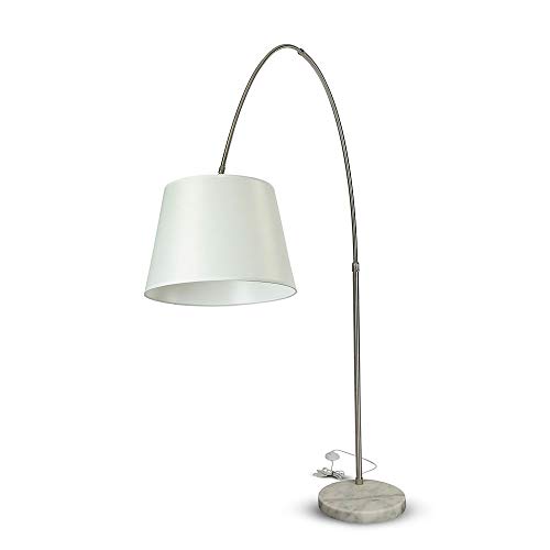 V-Tac Vt-7451 Booglamp Met Zware Voet - Vloerlamp - E27 - Wit